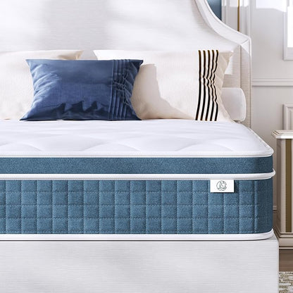 Twin XL Mattress, 12 Inch Hybrid Mattress Twin XL with Individual Pocket Springs and Pressure-Relieving Memory Foam, Breathable, Medium Firm Mattress in a Box 80"x39"x12"