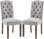 Tufted Upholstered Parsons Dining Chair with Sturdy Solid Wood Legs