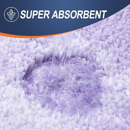 OLANLY Bathroom Rugs Mat 30x20, Extra Soft Absorbent Microfiber Bath Rugs, Rubber Backing, Quick Dry, Machine Washable Bath Mat for Bathroom Floor, Tub and Shower, Home Decor Accessories, Light Purple
