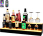 MESAlLUP Acrylic 30 Inch 2 Tier High Light LED Liquor Bottle Display Shelf with Remote Control, Mulit Color Lighting for Home Mini Bars, Restaurants, Party, 2 Year Warranty(Without Power Bank)