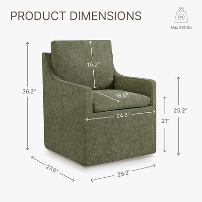 Upholstered Dining Chairs with Casters Easy Assembly Side Deskchair with Rollers for Diningroom, Living Room, Green, 4 Box