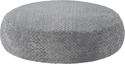 Hobestluk 6ft Bean Bag Chairs for Adults Large Beanbag Chair with Chevron Plush Fur Cover Big Bean Bag Chair for Living Room Bedroom Dorm Office - Grey (70" x 70" x 15")