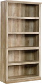 Sauder 5 Tier Book Shelf Wooden Bookcase Multipurpose Bookshelf for Home Office, Living Room, in Lintel Oak