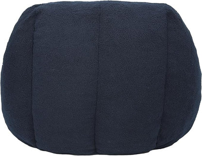 Furniliving Bean Bag Chair, Oversized Bean Bag Couch for Adults Comfy Bean Bag Sofa with Back Support, Large Bean Bag Chair Lazy Sofa for Living Room Bedroom, DarkBlue, Teddy