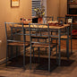 GAOMON Dining Table Set for 4, Rectangle Kitchen Table with 4 Wood Chairs Set for 4, 5-Piece Compact Apartment Kitchen & Dining Room Set Furniture for Small Spaces, Space-Saving, Rustic Brown