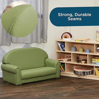 Children's Factory As We Grow Toddler Sofa, Flexible Seating for Daycare or Preschool, Kids Reading Couch, Playroom Furniture, Sage