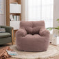 Recaceik Bean Bag Chairs, Tufted Soft Stuffed Bean Bag Chair with Filler, Fluffy Lazy Sofa Chair Lounger, Comfy Giant Bean Bag Chair for Bedroom, Living Room, Brown