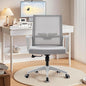 Office Chair ergonomically Designed with Breathable mesh backrest and Lumbar Support Adjustable Height Suitable for Offices Homes bedrooms Study Rooms Grey