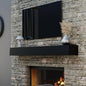 60" Floating Mantel Shelf - Modern White Fireplace Mantel with Matte Lacquer Finish for Living Room Elegance (60", Black)