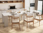 KEIKI 20"-118.5" L Extendable Foldable Dining Room Table for 1-10 People, Wood Multifunctional Rectangle Expandable Console Kitchen Living Meeting Room Furniture, 6 Tabletop Length Options, White