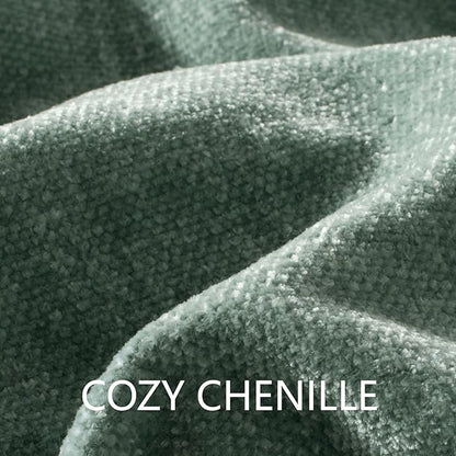Chenille Throw Blanket for Couch 50"X 60", Soft Cozy Throws with Fringe Tassel for Bed Sofa Chair Cover, Lightweight Knitted Decorative Boho Blankets for Living Room, Sage Green