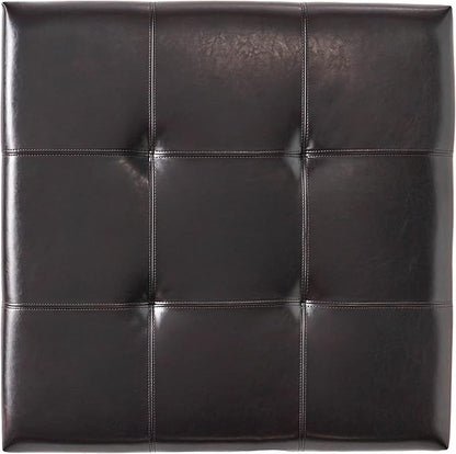 Christopher Knight Home Carlsbad Bonded Leather Storage Ottoman, Espresso