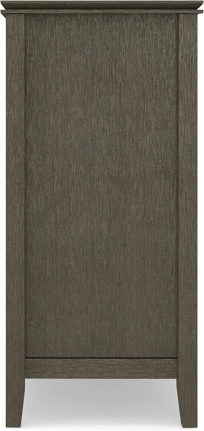 SIMPLIHOME Artisan SOLID WOOD 53 inch Wide Transitional TV Media Stand in Farmhouse Grey For TVs up to 60 inches for the Living Room and Entertainment Center