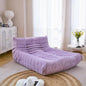 N&V Fireside Lounge Chaise Chair, Mid Century Armless Floor Lounger Sofa, Soft Premium Corduroy Floor Lounge Chair, Foam Sofa Accent Lounger for Living Room Bedroom and Office, Lavender