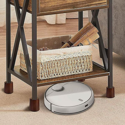 Furniture Raisers Bed Risers - 4 Inch Wooden Circle Heavy Duty Furniture Height Extenders Lifts for Sofa Couch Desk Chair Table Base Raising Space, Convenient Store and Cleaning, Pack of 4
