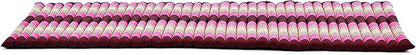 Leewadee - Foldable Floor Mattress - Japanese Roll Up Futon -Trifold Tatami Mat- Guest Floor Bed - Camping Mattress - Thai Massage Mat, Kapok Filled, 75 x 28 inches, Auburn Pink