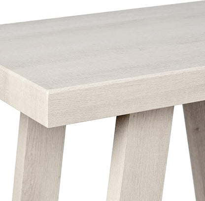 Roundhill Furniture Athens Contemporary Wood Shelf Side Table, White