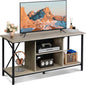 WLIVE TV Stand up to 45 Inch TV, 41" Entertainment Center with Open Storage Shelf for Living Room, Greige