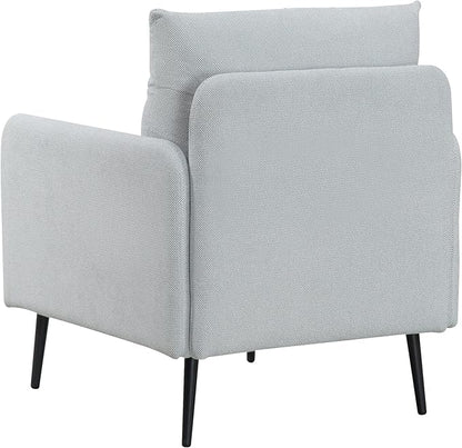 Ball & Cast Accent Chair with Metal Black Legs,Comfy Chenille Club Fabric Armchair,Single Sofa Chair for Living Room Bedroom,Dining Accent for Bedroom,Office,Sage