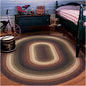 Homespice Prescott Jute Oval Woven Rug 4x6' - Primitive Red and Black Rugs for Bedroom and Living Room