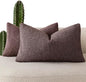 Foindtower Pack of 2 Textured Boucle Throw Pillow Covers Accent Solid Decorative Lumbar Pillow Cases Cozy Soft Couch Cushion Case for Chair Sofa Bedroom Living Room Home Decor 12x20 Inch Dark Purple