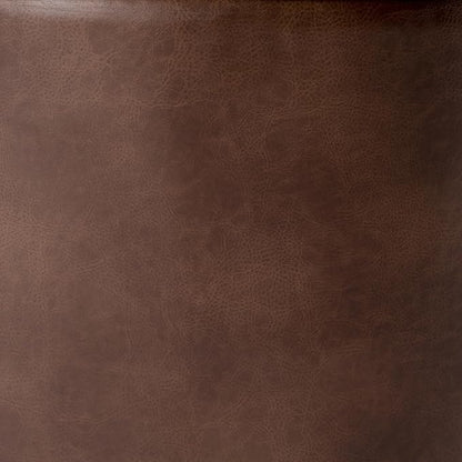 SIMPLIHOME Owen 48 inch Wide Mid Century Modern Rectangle Rectangular Storage Ottoman in Distressed Chestnut Brown Vegan Faux Leather, Assembled, For the Living Room, Entryway and Family Room