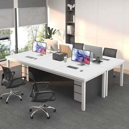 78.7 Inch Large Computer Desk, Long Gaming Table, Modern Two Person Desk Large Executive Office Desk, Double Table at Home, Perfect for Work, Gaming, Studying, and Writing, Etc., White