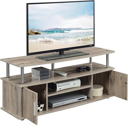 Convenience Concepts Designs2Go Monterey Stand Family Entertainment Center with Storage Cabinets and Shelves, Modern TV Console for Living Room, Office, 47.25", Sandstone