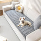 OTOB Couch Cover for Dogs Washable, Non Slip Funny Pet Couch Covers Sofa Slipcovers Cushion Mat, Plush Soft Cozy Pet Friendly Furniture Protector, All Seasons (Gray, 23.6" x 47.2")