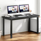 DlandHome Large Computer Desk, Composite Wood Board, Decent and Steady Home Office Desk/Workstation/Table 54.3inch Black Black