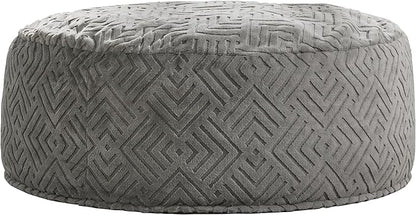 Hobestluk Bean Bag Chairs Adults Beanbag Chair with Filler Large Bean Bags with Fluffy Embossed Cover, Giant Bean Bag Chairs for Adults (Grey, 6FT - 70" x 70" x 15")