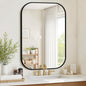 Bathroom Mirrors for Over Sink, 26x38 Black Vanity Mirror for Bathroom Sink, HD Shatterproof Squircle Wall Mirror for Bathroom Washroom Lavatory Restroom Metal Frame