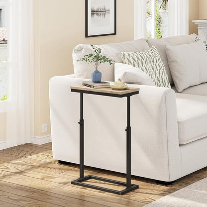 TUTOTAK End Table, Side Table, Tall Couch Table, Sofa Table, Living Room, Bedroom, Greige TB01BG0832