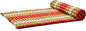 Leewadee - Kapok Roll Mat – Handcrafted Folding Sleep & Relaxation Mattress from Thailand, Ideal as Guest Bed, Camping Mat, Yoga Mat or Traditional Futon, 75 x 39 inches, Green Red