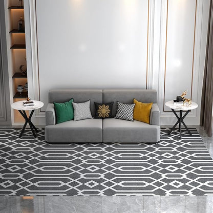 Round Side Table Set of 2, Modern Stylish End Tables with Faux Marble Top and Black Metal Legs,Durable Sofa Side Tables for Living Room Bedroom