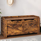 39.4" Storage Chest, Extra Large Storage Trunk with 2 Safety Hinges, Wooden Box Bench, Lift-Top Organizer Chest, Shoe Bench for Entryway, Bedroom, Living Room, Rustic Brown SB04501X