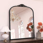 Keonjinn Vintage Arched Wall Mirror 30" x 36", Black Antique Mirrors with Metal Frame, Ornate Baroque Decoration for Mantle, Bathroom, Living Room, Fireplace, French Cleat Mounting