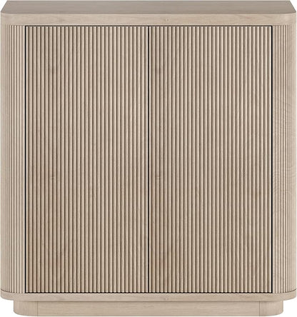 Henn&Hart 32" Wide Rectangular Accent Cabinet in Beech White, for Home, Living Room, Bedroom, Entertainment Room, Office