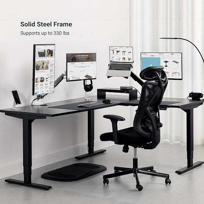 Standing Desk: FLT-05, DT-3030-BB, DT-4830-BB, DA-10-Black