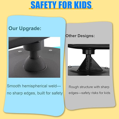 Spinning Chair for Autistic Kids, Sensory Swivel Spin Chair for Children with Autism, ADHD Sensory Sit and Spin Toys for Toddlers with Safe Spinny Motion (Blue)