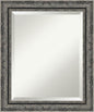 Amanti Art Bathroom Mirror for Over Sink, 25x21 Filigree Matte Black Rectangle Vanity Mirror, Small Traditional Frame, Hangs Horizonally and Vertically, Bathroom Wall Decor, Beveled Edge