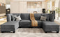 Shintenchi 6 Pieces Sectional Couch Modular Sofa,U Shaped Reversible Chaise Velvet SofaCouch with Cushions,Modular Sectional Sofa with Ottoman for Living Room (Dark Grey)