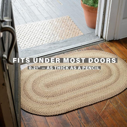 Cookie Dough Braided Area Rug 6x9' - Rustic Farmhouse Rugs for Living Room, Dining Room and Bedroom