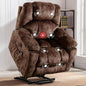 Phoenix Home Large Power Lift Recliner with Massage and Heat for Elderly, Electric Chair with USB Port, 2 Hidden Cup Holders, Dark Grey