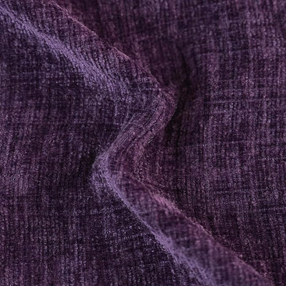 CaliTime Throw Pillow Covers Decorative 22 X 22 Inches Pack of 2 Cozy Chenille Cushion Cases for Couch Sofa Bed Living Room Home Plum Purple