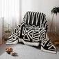 STACYPIK Reversible Boho Couch Cover Ivory Black Futon Armchair Slipcovecrs Anti-Slip Sofa Cover for Dogs Cats Geometric Triangle Couch Cover Versatile Furniture Protector for 2 Cushion Couch-71X90IN
