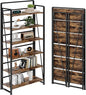 BHG No Assembly Folding Bookshelf for Living Room,Collapsible Book Shelf for Home Office, Portable Bookcase Storage Organizer Rack Shelves