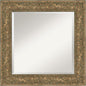 Amanti Art Bronze Bathroom Mirror for Over Sink, 27x27 Luxe Bronze Gold Square Vanity Mirror, Medium Traditional Frame, Hangs Horizonally and Vertically, Bathroom Wall Decor, Beveled Edge