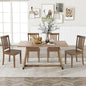 COLAMY Wooden Dining Chairs Set of 4, Solid Rubberwood Kitchen & Dining Room Chairs, Farmhouse Rustic Side Chairs for Dining Table, Anti-Slip Protection, Classic Windsor Style Seating, Oak Light Brown