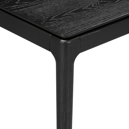 NTC Mingle Modern Wooden Rectangle Console Table with Hidden Drawer – Waterproof & Heat Resistant, Burnt Black